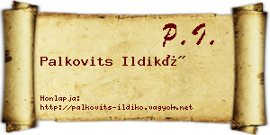 Palkovits Ildikó névjegykártya